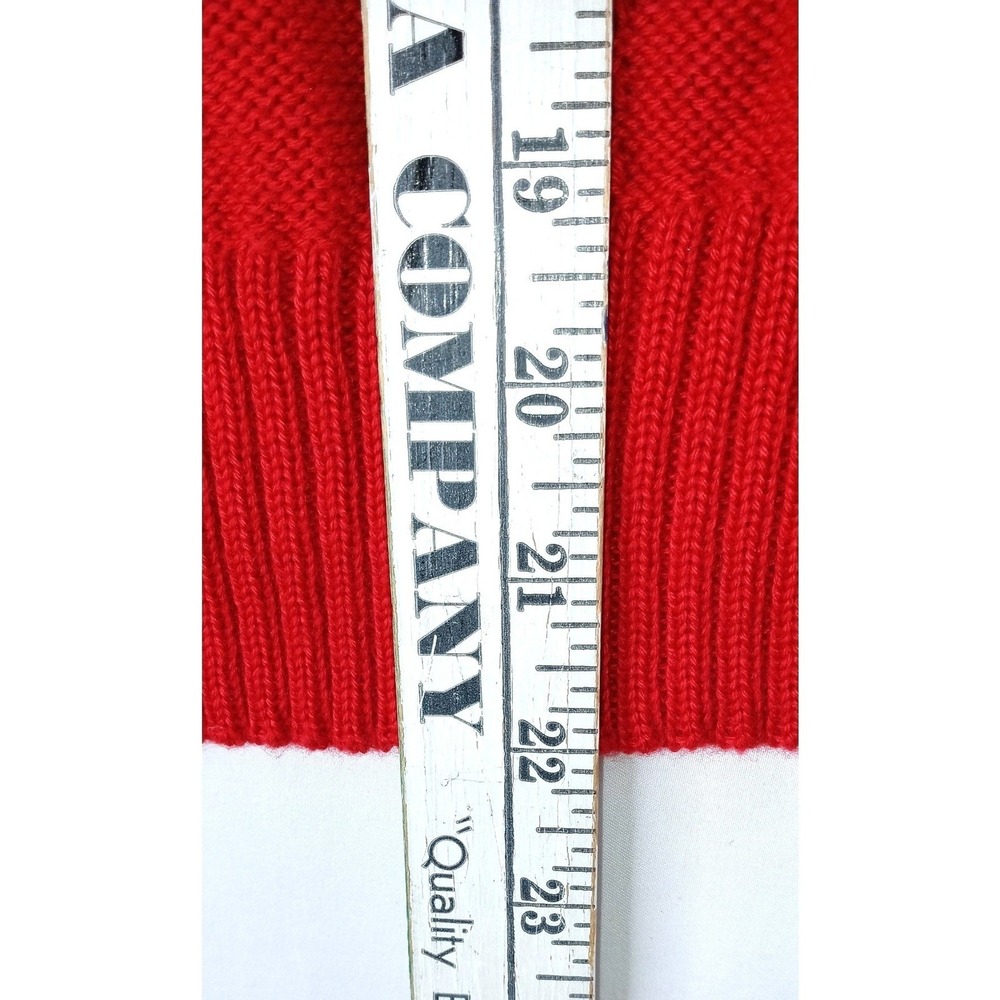 Vintage Barry & Me Red Knit Cropped Short Sleeve Sweater Women USA Made - Picture 7 of 11